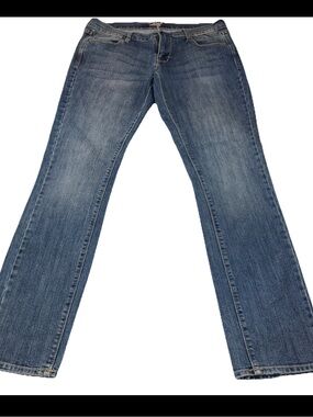 OLD NAVY Mid Rise Stretchy Blue JEANS,  The Flirt, Women’s Size 10, Tapered Leg